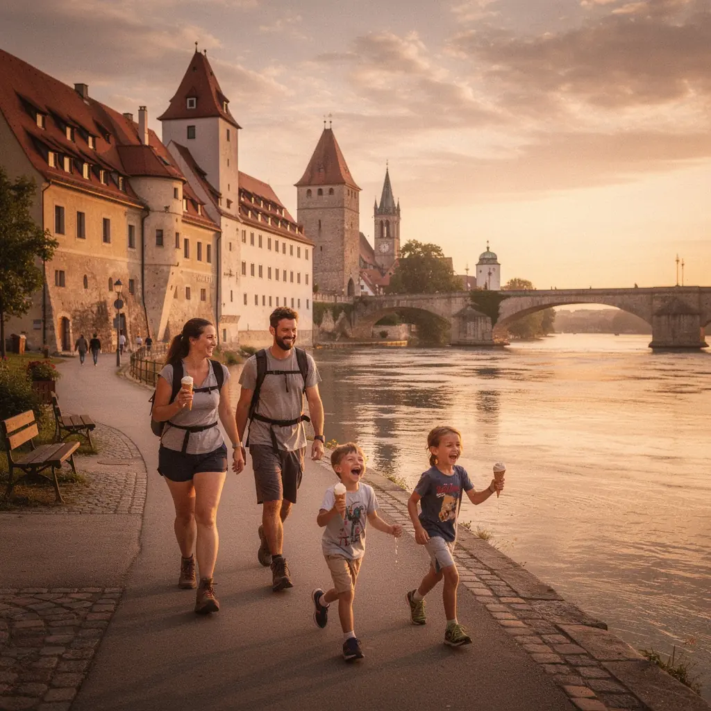Ein Wanderweg führt durch die Weinberge mit Blick auf die umliegenden Dörfer.