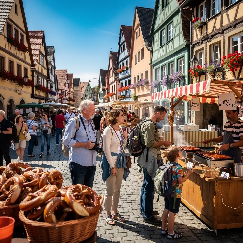 Eine Gruppe von Touristen genießt eine geführte Besichtigung durch ein kulturelles Erbe.